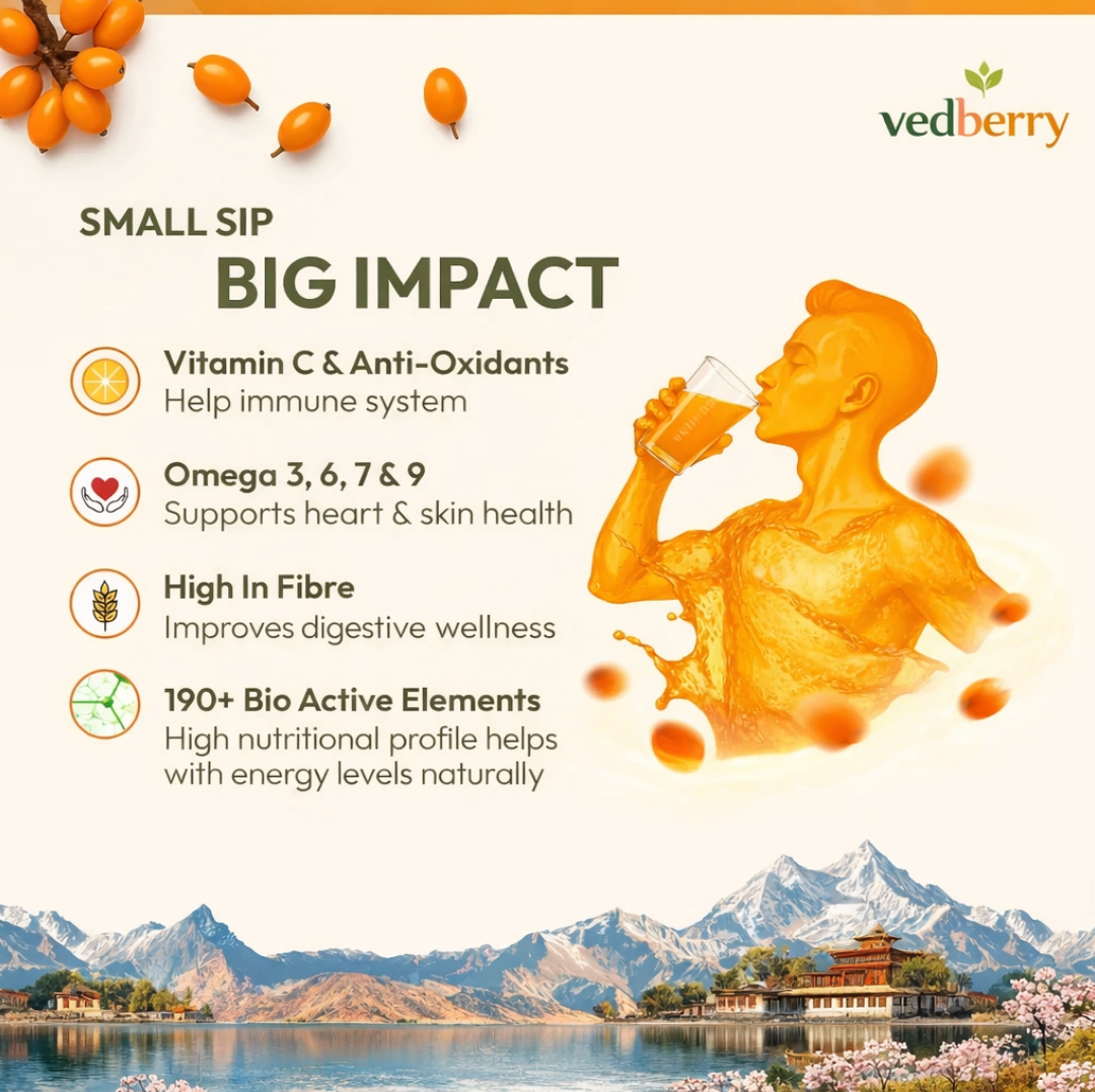 Sea Buckthorn Juice (Pulp) Natural Vitamin C | Immunity & Skin Glow