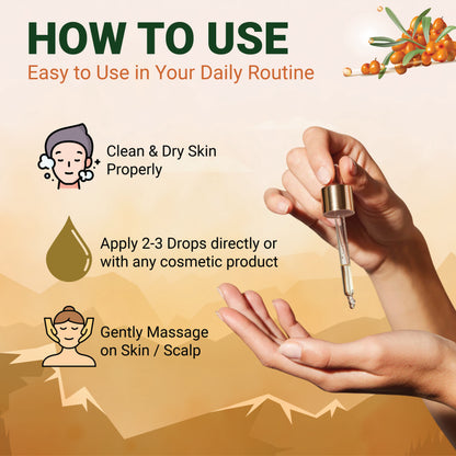 Sea Buckthorn Oil 30ml Face Serum & Hair Serum