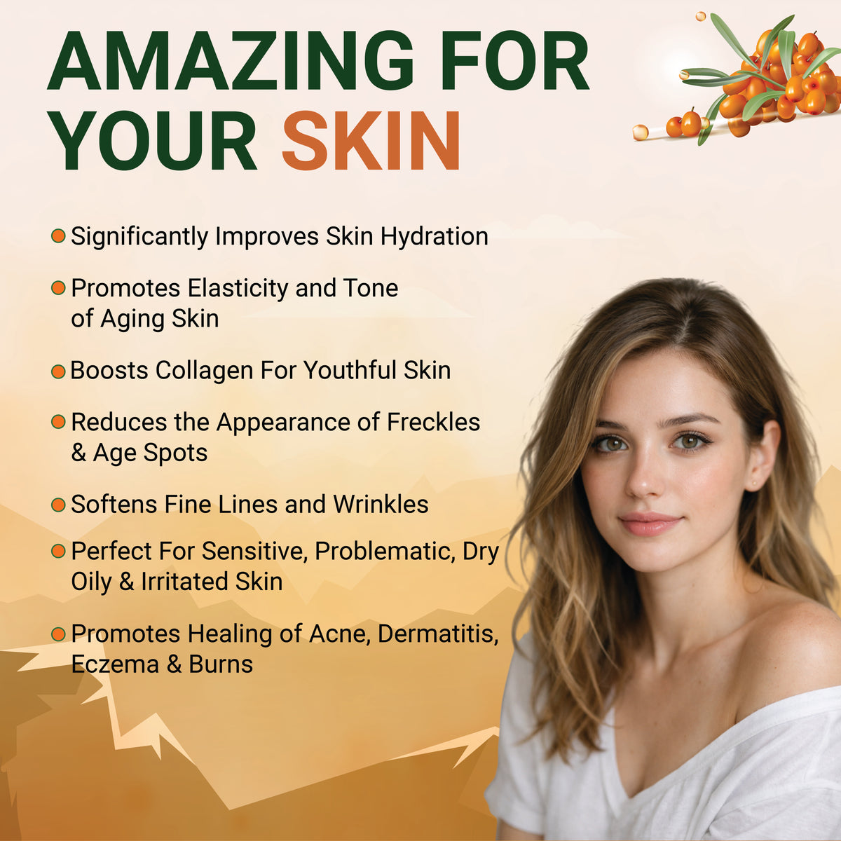 Sea Buckthorn Oil 30ml Face Serum & Hair Serum